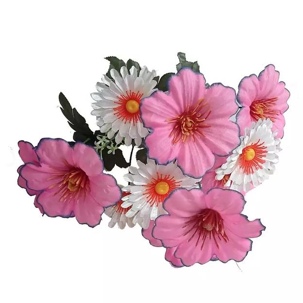 Георгины с ромашками 12 голов (2 вида 7+5) 49см 476-807+450 фото 2