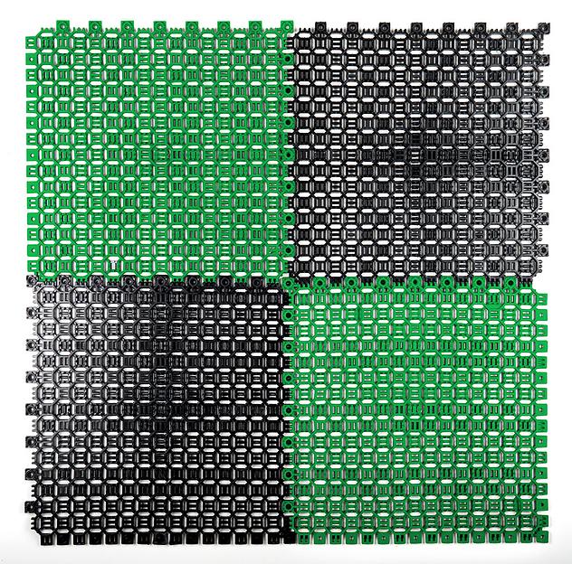 Sold Clean - уличное грязезащитное покрытие, Цвет Зеленый RAL 6029, Толщина модуля 9 мм. фото 1