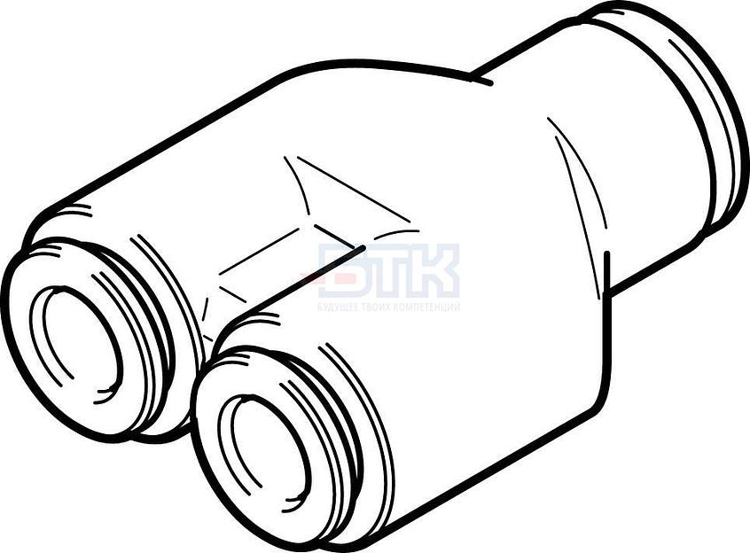 578414 Разветвитель с цанговым зажимом NPQH-Y-Q8-Q6-P10 FESTO фото 1