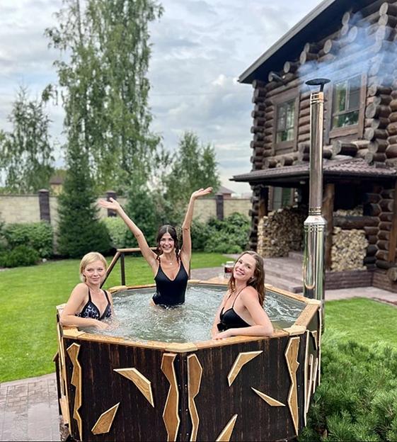 Банный чан «Оазис тепла», печь с водяным контуром, сталь 430 2 мм фото 2