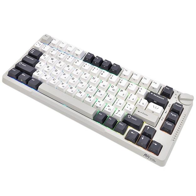 Клавиатура Royal Kludge RK-H81 White Night USB/2.4 GHz/Bluetоoth, RGB, Hot Swap, Sky cyan switch фото 6