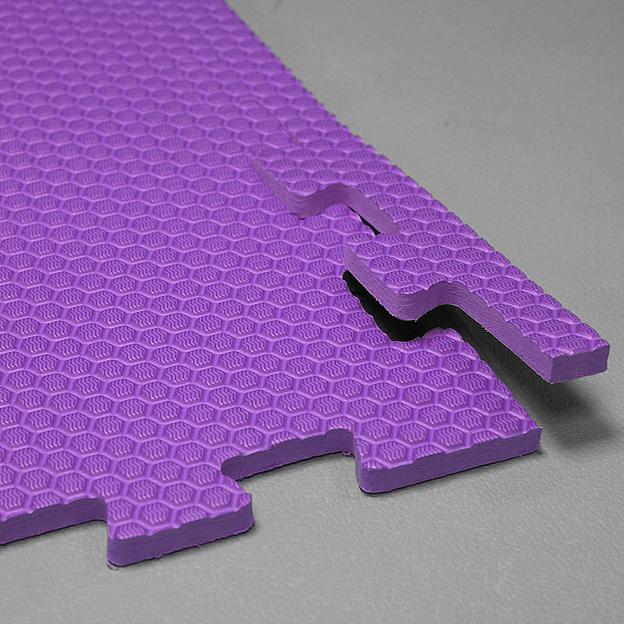 Мягкий пол, коврики-пазлы 100x100 см, толщина 1,4 см, тиснение СОТЫ, Цвет Фиолетовый, Толщина модуля 14 мм фото 1