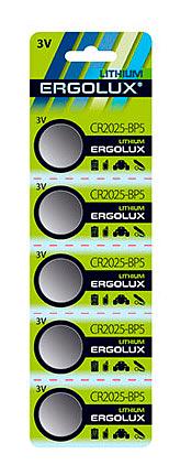 Батарея Ergolux Lithium CR2032-BP5 CR2032 200mAh (5шт) блистер фото 1