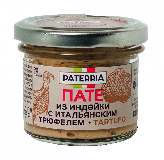 Пате из индейки с итальянским трюфелем tartufo Paterria 90 г фото 1