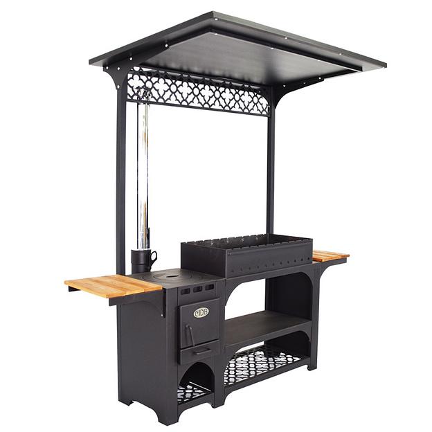 Комплект «Гурман-7» с навесом (мангал + печь для казана с двойными стенками) опт фото 1