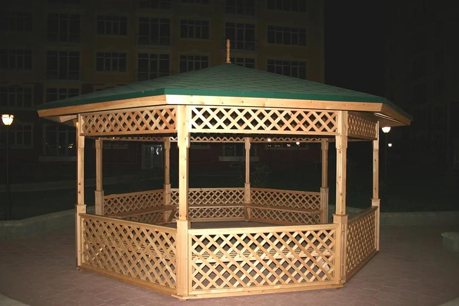 Изготовление беседок из натурального дерева 4,8х4 м, 19,2 м² фото 8