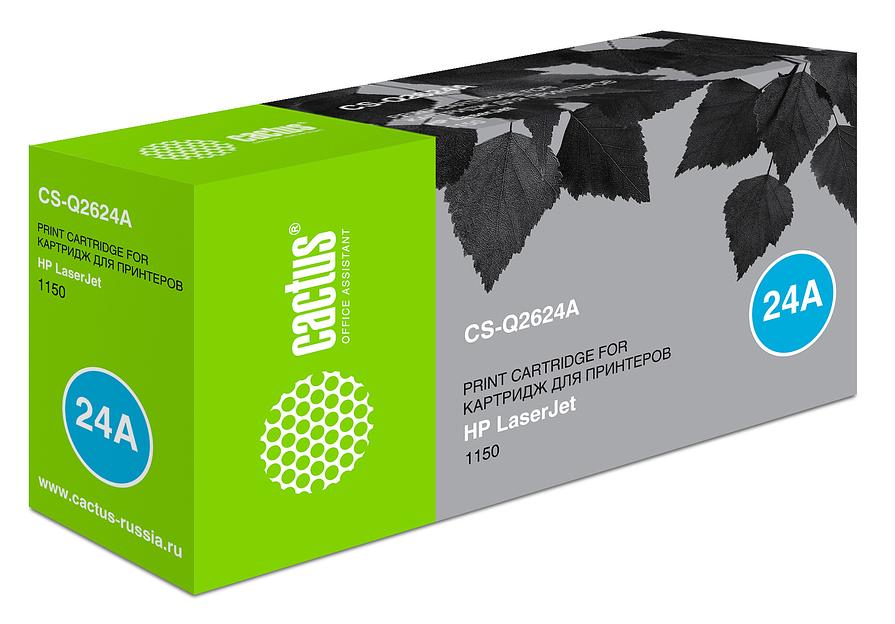 Картридж лазерный Cactus CS-Q2624A Q2624A черный (2500стр.) для HP LJ 1150 фото 1