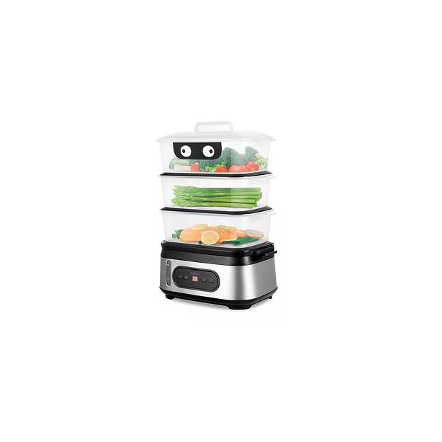 Пароварка KitFort КТ-4082, серебристый фото 1