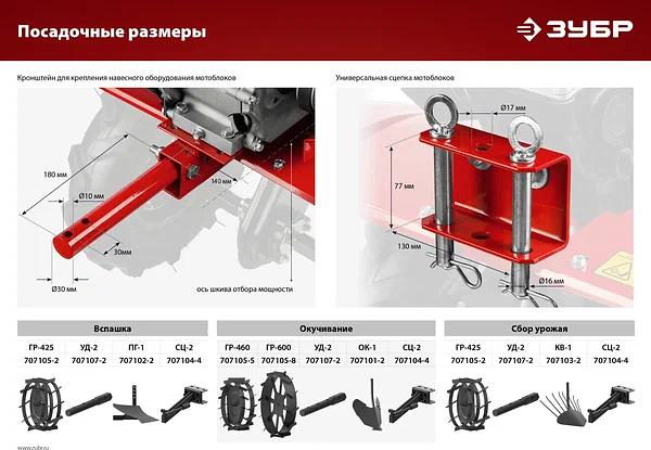 Мотокультиватор бензиновый ЗУБР МКТ-150 фото 7