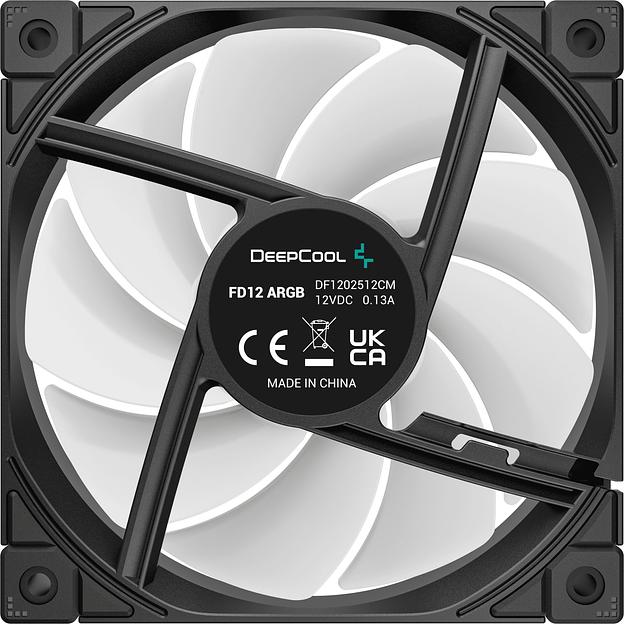 Вентилятор Deepcool FD12 ARGB 120x120x25mm черный 4-pin 26.9dB 166gr Ret (R-FD12-BKAPN1-G) фото 4