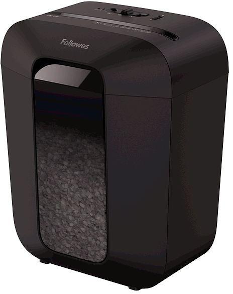 Шредер Fellowes PowerShred LX41 черный (секр.P-4)/перекрестный/8лист./17лтр./скрепки/скобы/пл.карты фото 1