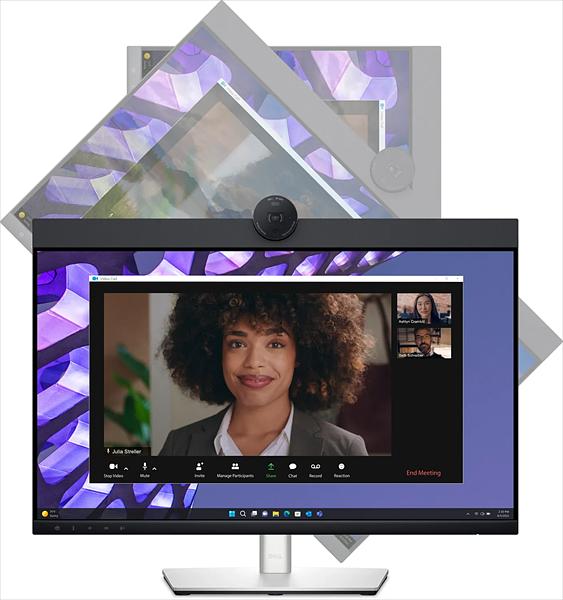 Монитор Dell 27" P2724DEB, Video Conferencing Monitor, IPS, QHD 2560 x 1440 at 60Hz, 16:9, 350 cd/m2, 1000:1, 5 ms gray to gray, H-AD, 1 x 4MP RGB + IR 2K camera at 30fps, 2 x digital microphone, 5W speakers (P2724DEB) фото 3