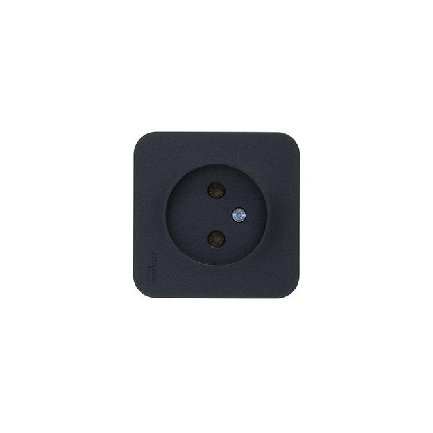 Systeme electric BLNRA000116 BLANCA О/У РОЗЕТКА без заземления без штор. ИЗОЛ.ПЛ., 16А, 250В, АНТРАЦИТ фото 4