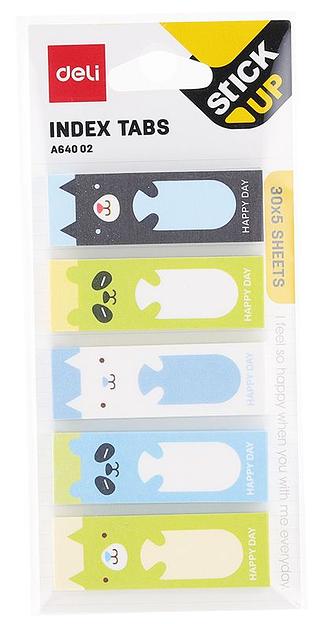 Закладки самокл. бумажные Deli EA64002 45х15мм 5цв.в упак. 30лист фото 3