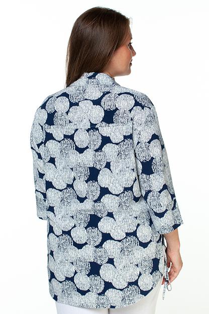 Рубашка женская  4104/04/Синий, молочный фото 5