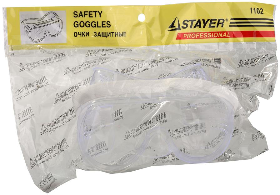 STAYER MASTER защитные очки закрытые, прозрачные, оптический класс 1, PROFESSIONAL (1102) фото 2
