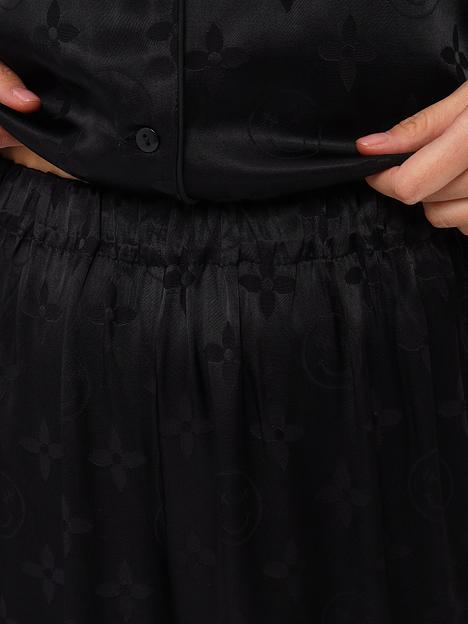 Пижама женская из вискозы с брюками и рубашкой «Черная», Опт фото 2