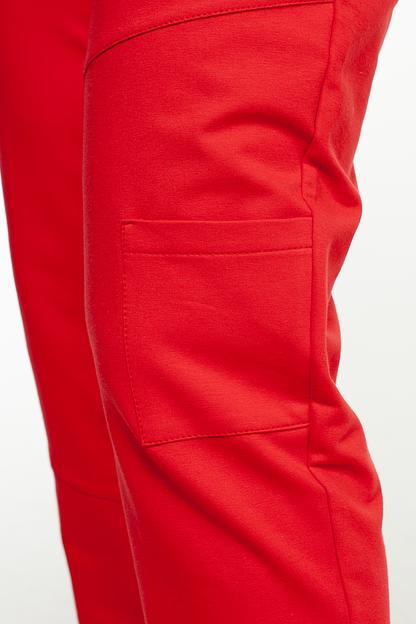 Брюки футер 2-х нитка  102/08/Красный  фото 4