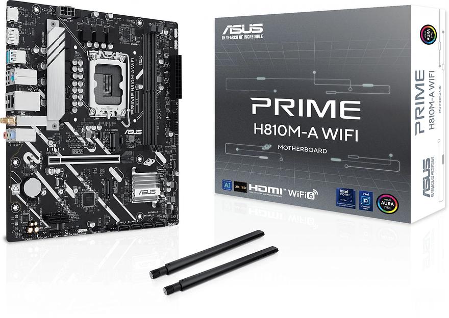 Материнская плана ASUS PRIME H810M-A WIFI, LGA1700, B810, 2*DDR5, 4*SATA, 2*M.2, 2*USB 3.2, 4*USB 2.0, 1*PCIx16, 1*PCIx1, HDMI+DP, mATX; 90MB1KJ0-M0EAY0 фото 9