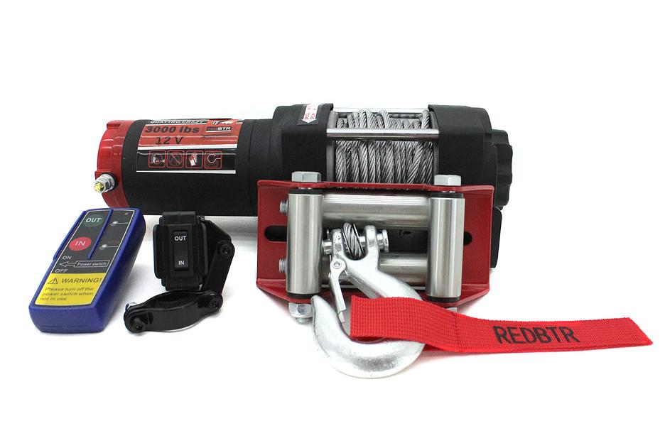 Лебедка для квадроцикла 12В 3000 lbs стальная ОПТ фото 6