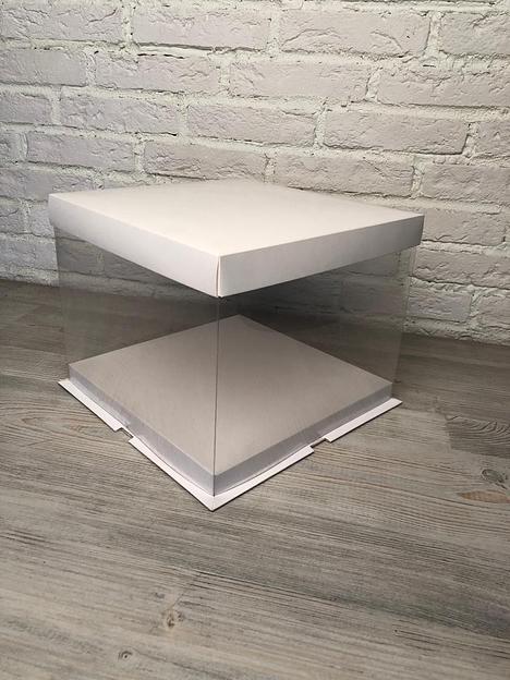 Коробка для торта прозрачная 31х31х25 см фото 1