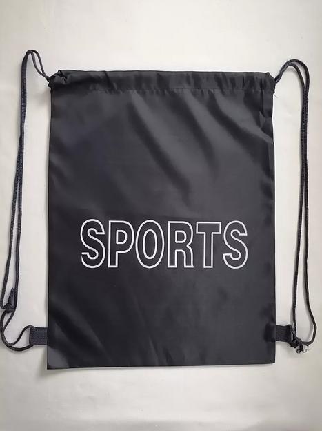 Мешок для обуви черный «Sports» ОПТ фото 2