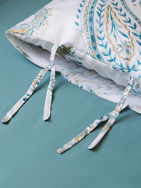 Пододеяльник 1,5 спальный, наволочка ПЕЙСЛИ 150x200/50x70, индийский огурец, сатин, лиоцелл KL-60353291 фото 4