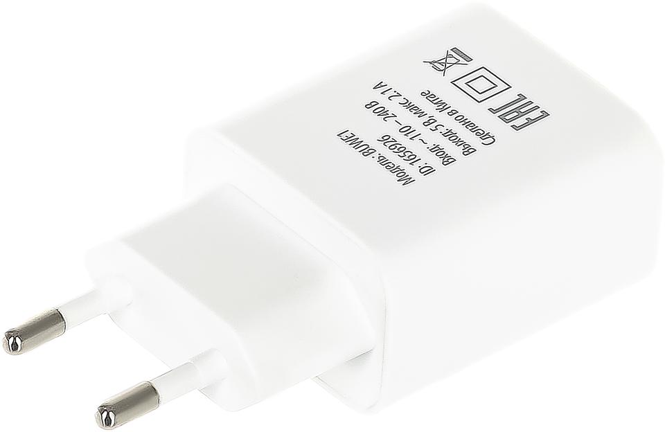 Сетевое зар./устр. Buro BUWE1 2.1A белый (BUWE10S200WH) фото 2