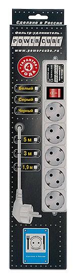 Сетевой фильтр Powercube SPG-B-15-WHITE 5м (5 розеток) белый (коробка) фото 4