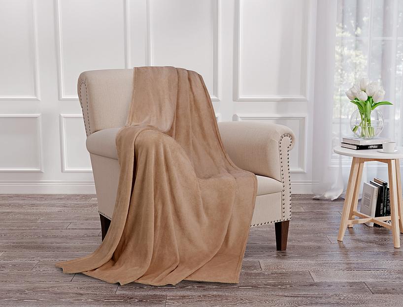 Ткань из синтетического волокна Аэрософт, какао, 190 г/м² фото 1