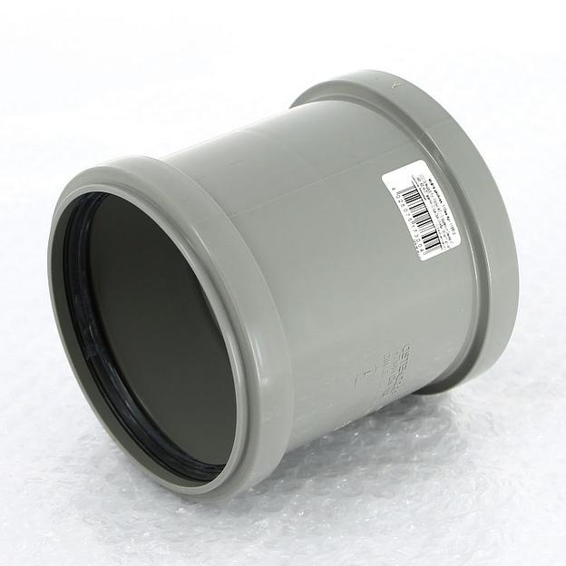 Муфта 110 мм двухраструбная, канализационная фото 3