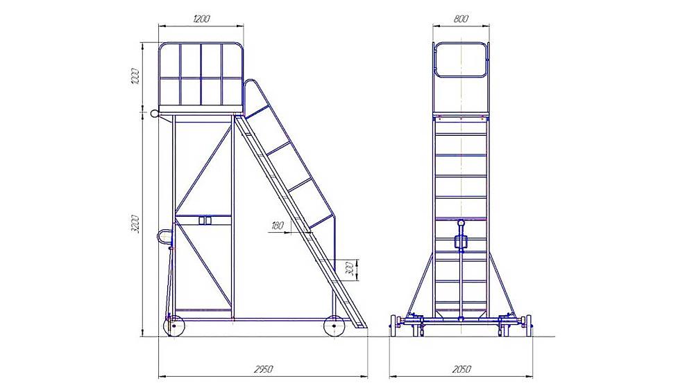 Авиационная стремянка СА-3/11Б-Н1 фото 1