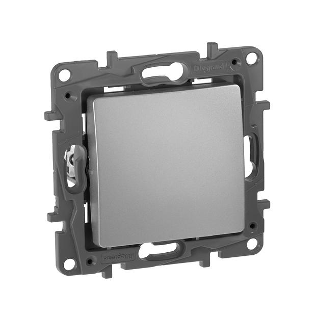 Выключатель одноклавишный, автоматические клеммы, Etika, 10AX, 250В~, алюминий Legrand 672401 фото 4