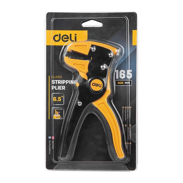Инструмент обжимной Deli Автоматические клещи для снятия изоляции (стриппер) Deli DL2003 180мм, диапазон зачистки 0,5-6 мм, пружина с автоматическим возвратом фото 6