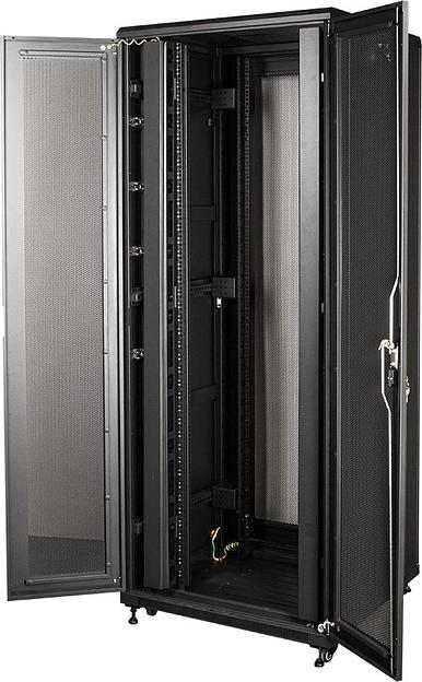 Шкаф серверный Lanmaster Business (TWT-CBB-42U-8X12-P1) напольный 42U 800x1200мм пер.дв.перфор. задн.дв.перфор. 2 бок.пан. 800кг черный IP20 фото 4