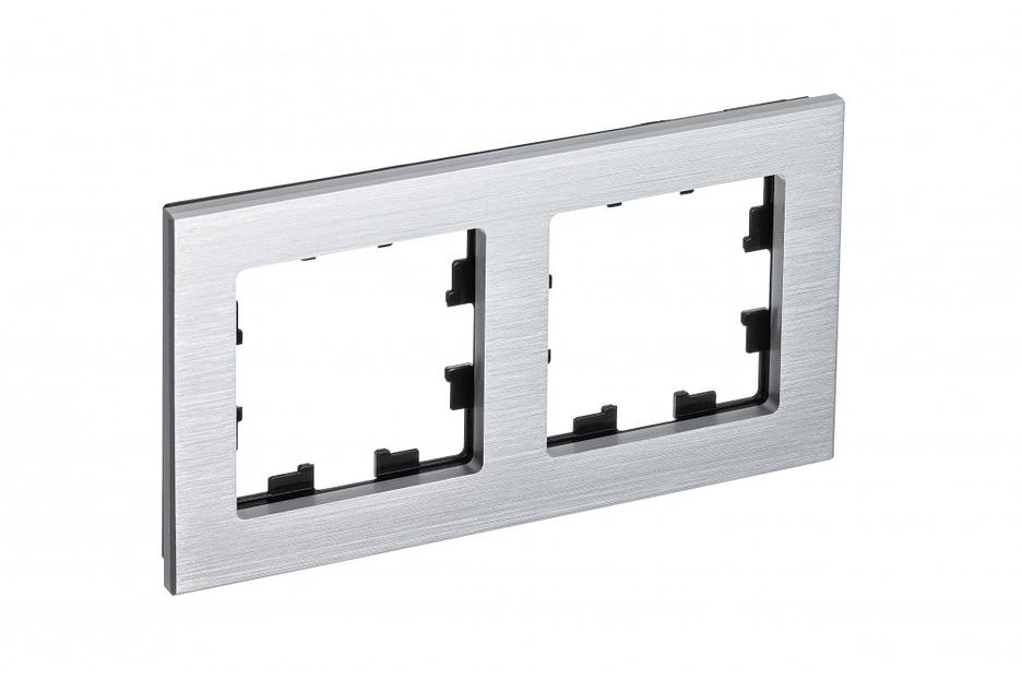 Systeme electric ATN312102 Рамка 2-постовая ATLASDESIGN NATURE, МЕТАЛЛ СЕРЕБРО фото 2