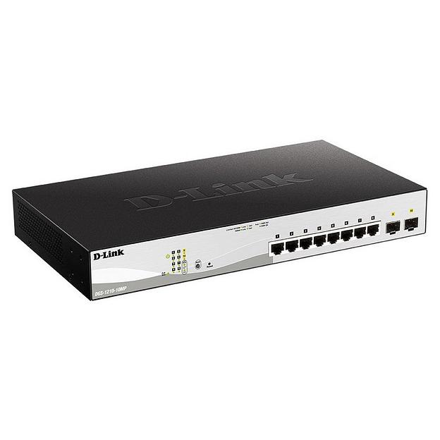 Коммутатор D-Link DGS-1210-10MP/F1A 8G 2SFP 8PoE 130W настраиваемый фото 1