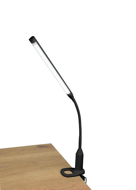 Светильник TLD-572 Black/LED/500Лм/4500K/Diммer настольный светодиодный на струбцине, 7W. Сенсорный выключатель фото 1