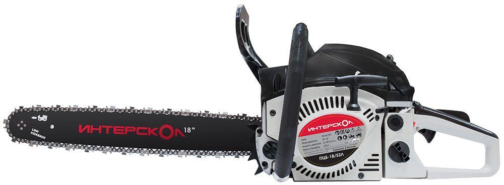 Бензопила Интерскол ПЦБ-18/52Л 2400Вт 3.3л.с. дл.шины:18" (45cm) (445.1.0.40) фото 2