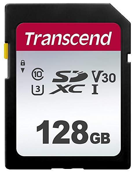 Карта памяти SD 128GB Class 10 U3 Transcend TS128GSDC300S фото 1