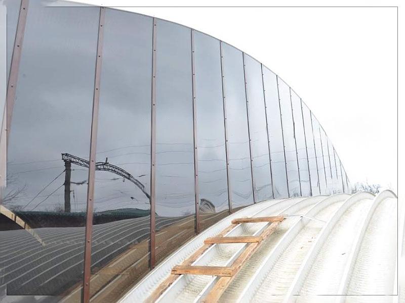 Навес из монолитного поликарбоната фото 3