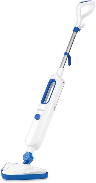 Швабра паровая Kitfort КТ-1048-3 1300Вт белый/синий фото 1