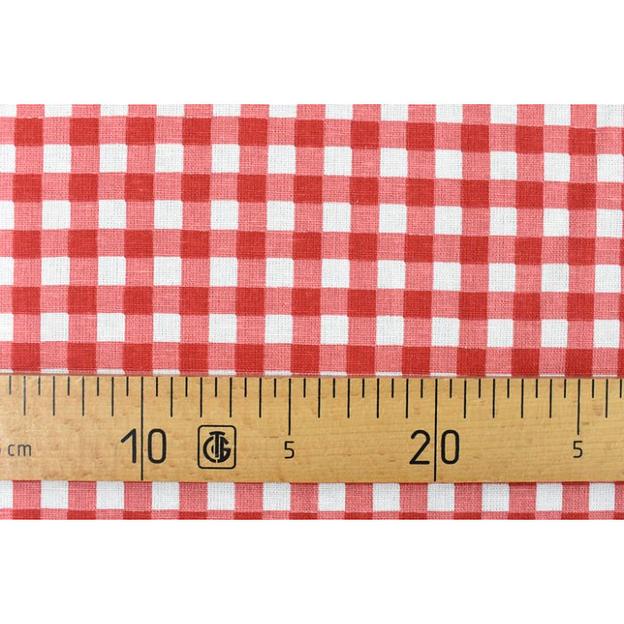 18-55 Ткань с рисунком (Клетка красная) ОПТ фото 2