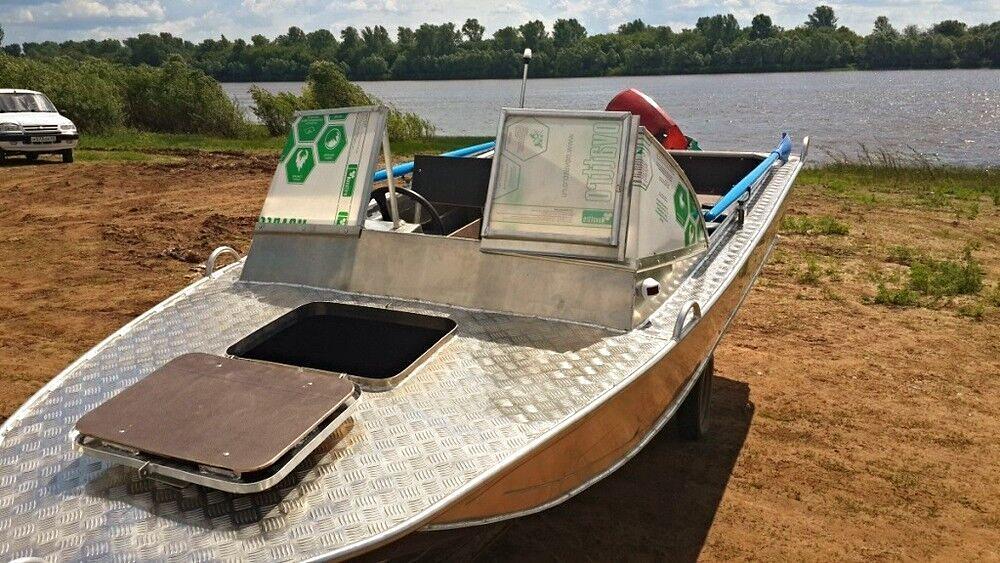 Алюминиевый катер Тактика 450, 470*170*65 см фото 3