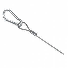 ТРК-1 OSTEC Трос оцинкованный с карабином и замком 1 м (2 мм) фото 1