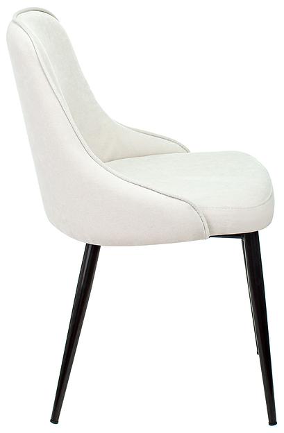 Стул для кухни Бюрократ KF-5_2 комплект 2шт молочный Velvet 20 металл черный на ножках (KF-5/VELV20_2) фото 4