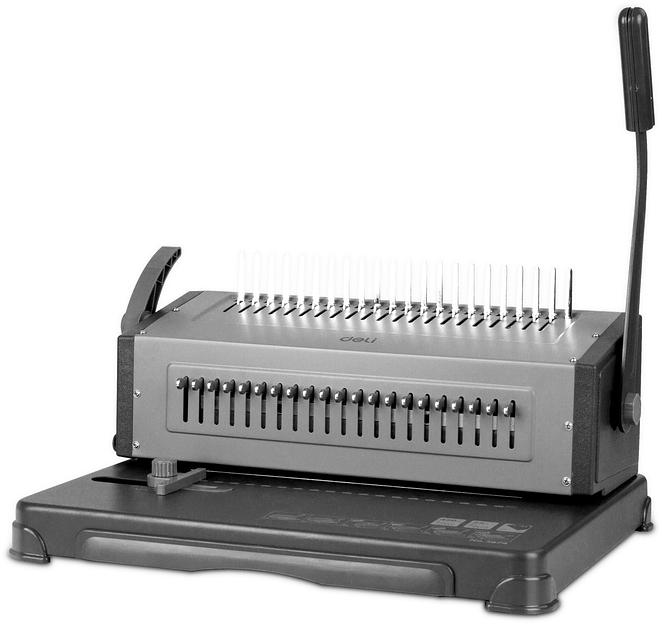 Переплетчик Deli 3874 A4/перф.25л.сшив/макс.450л./пластик.пруж. (6-51мм) фото 1