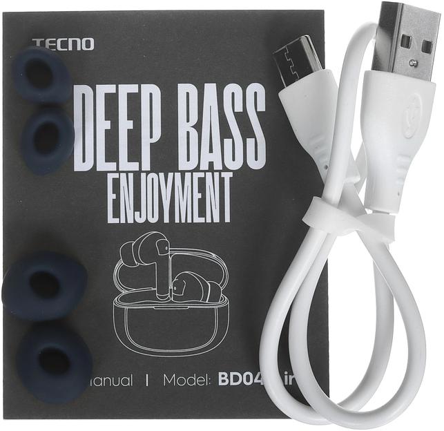 Гарнитура внутриканальные Tecno BD04 синий беспроводные bluetooth в ушной раковине (BD04 AIR MIDNIGHT BLUE) фото 8