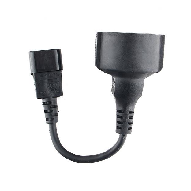 Кабель питания EU-Schuko/IEC320-C14, 220B, 10А, 0.15м фото 2