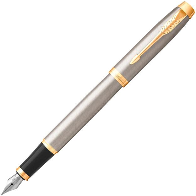 Ручка перьев. Parker IM Core F321 (CW1931649) Brushed Metal GT F сталь нержавеющая подар.кор. фото 1